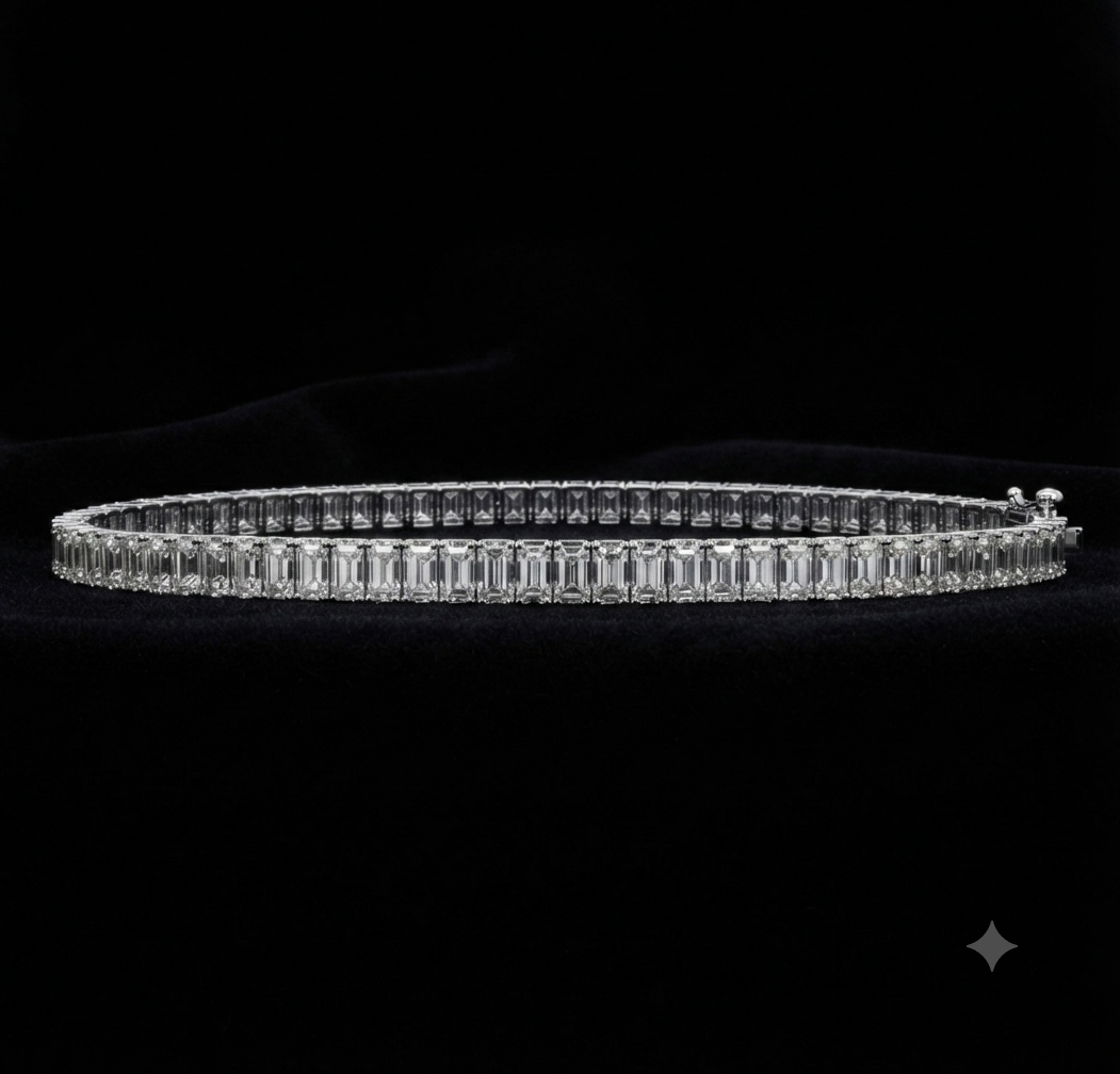 Emerald Cut Tennis Bracelet
