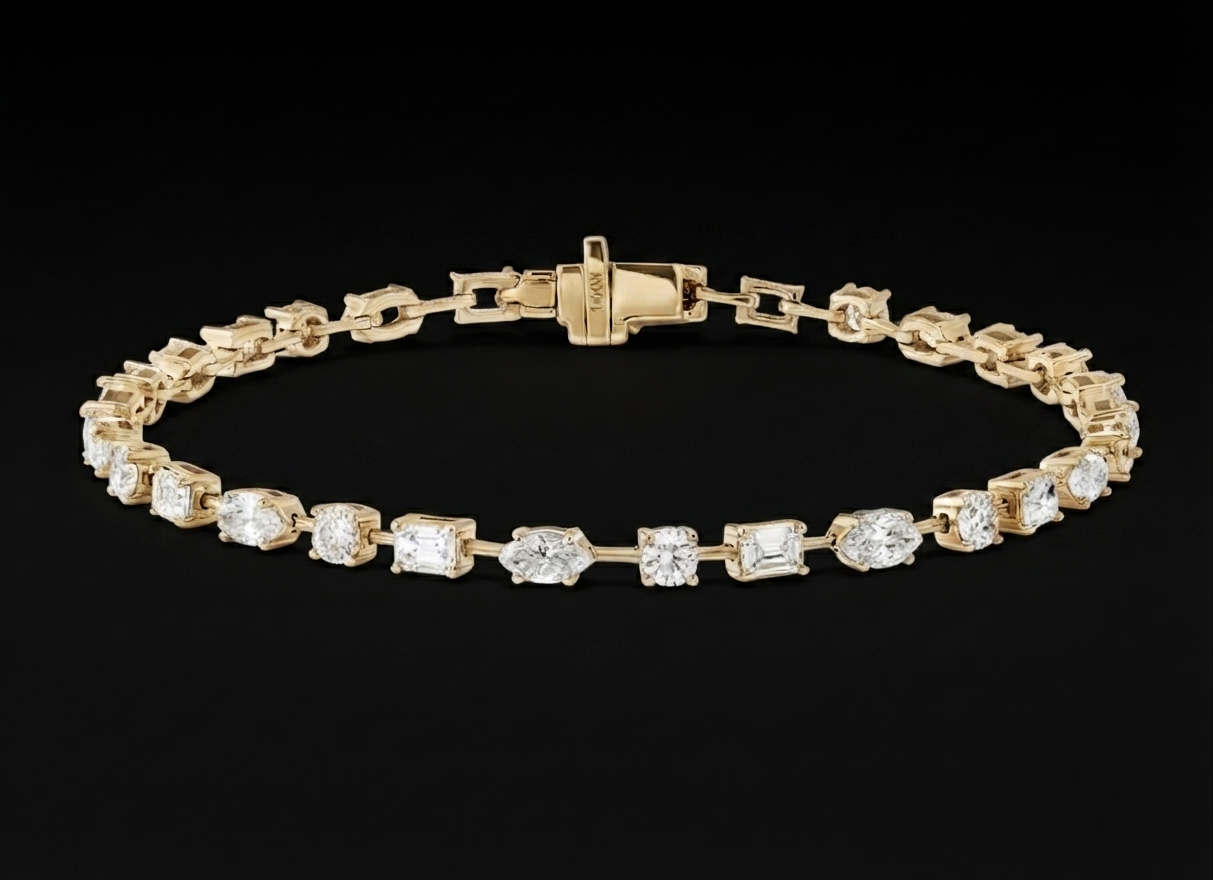 Mixed Cut Diamond Bracelet