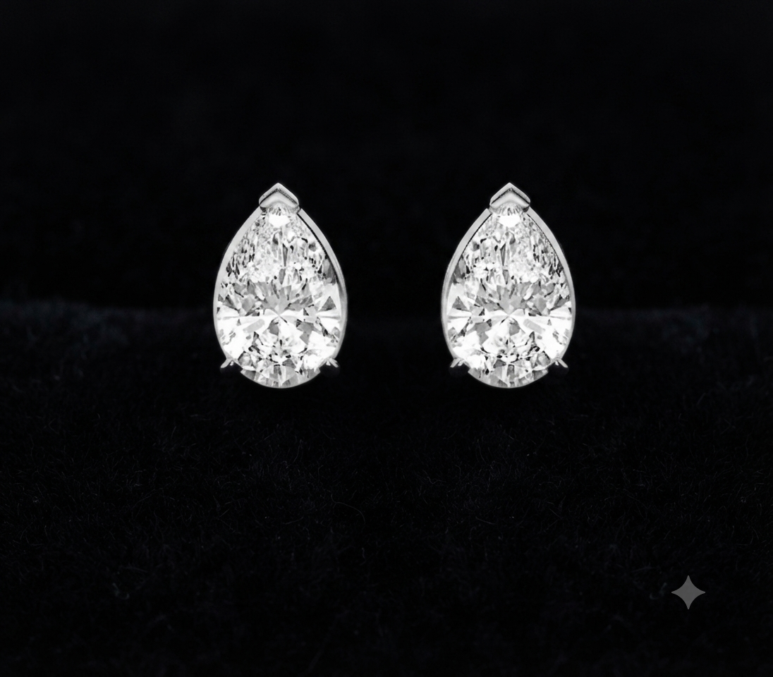 Pear Stud Earrings