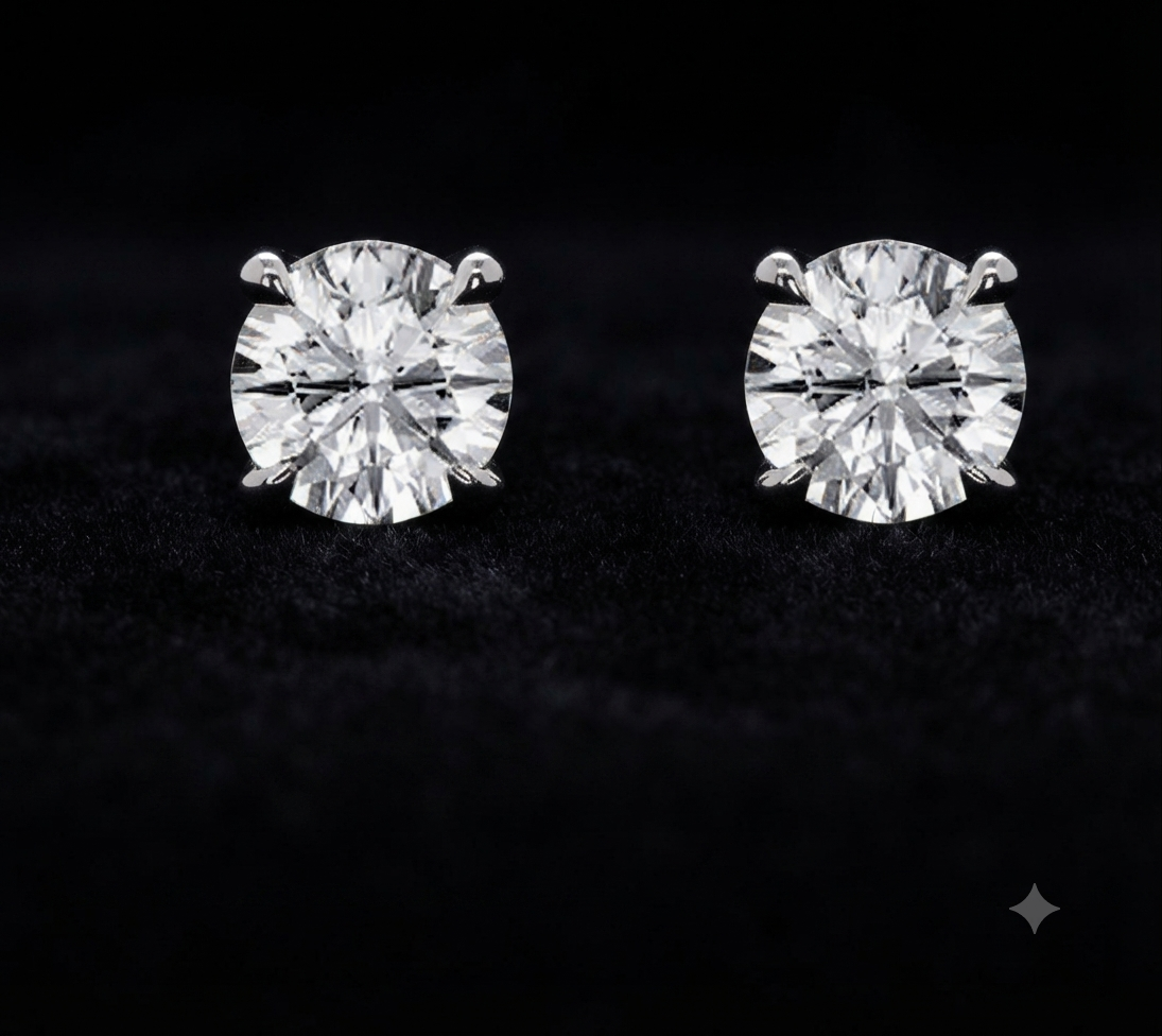 Round Stud Earrings