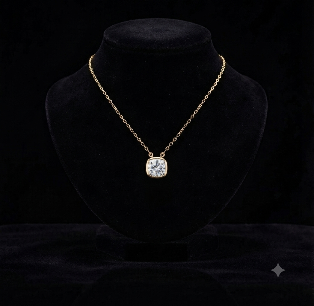 Bezel Cushion Pendant