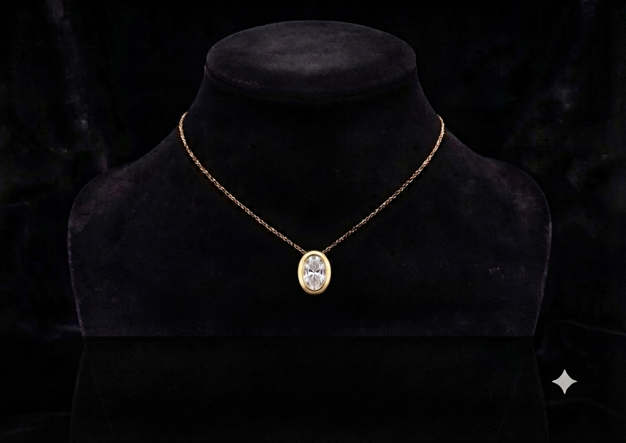 Bezel Oval Pendant